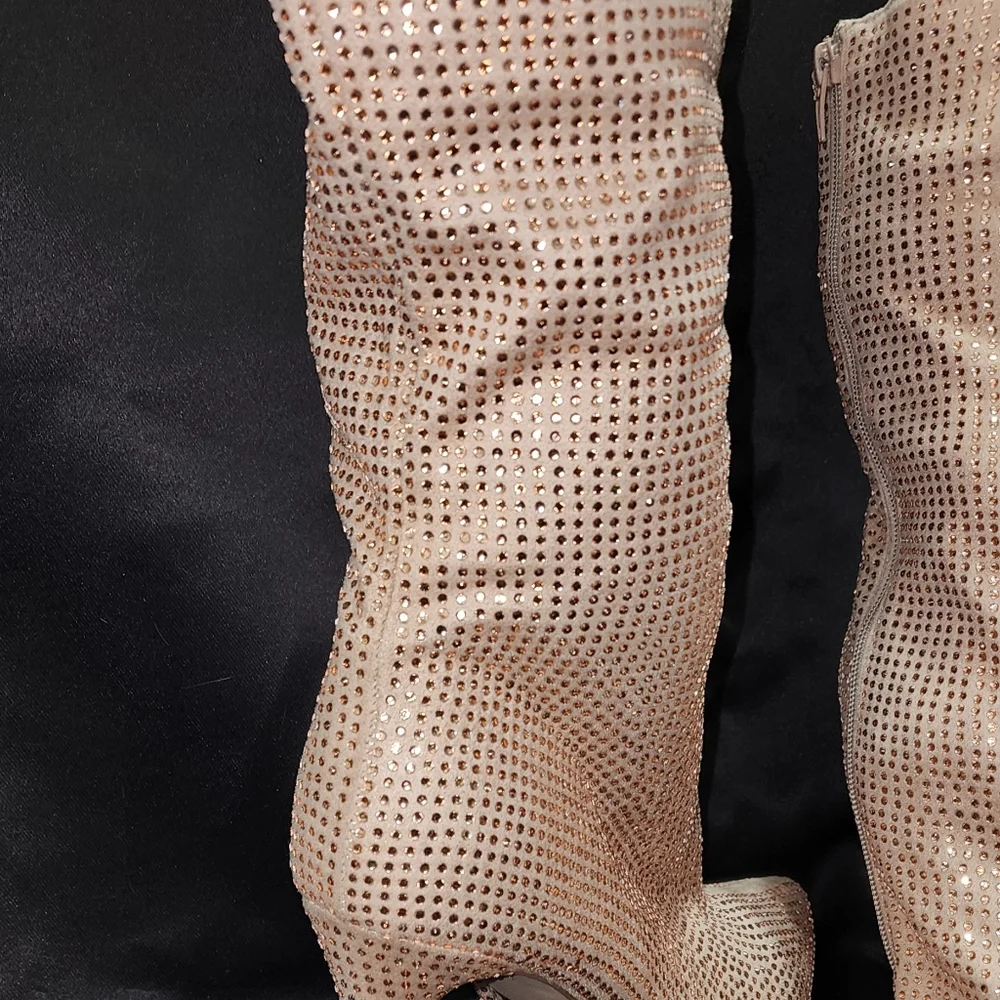 Pink Rhinestone Boots - Picture 4 of 10